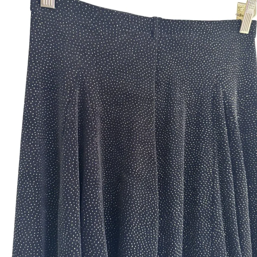Vintage Betsey Johnson Women's Y2K 90s Black & Gold Glitter Mini Skirt Size S - Picture 2 of 6